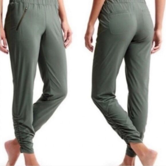 Athleta Aspire Ankle Pants Jasper Green Women’s Sz 12 - Picture 1 of 14